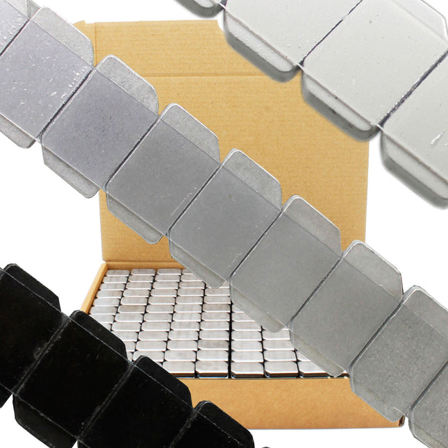 CleanWeight adhesive weights in packages